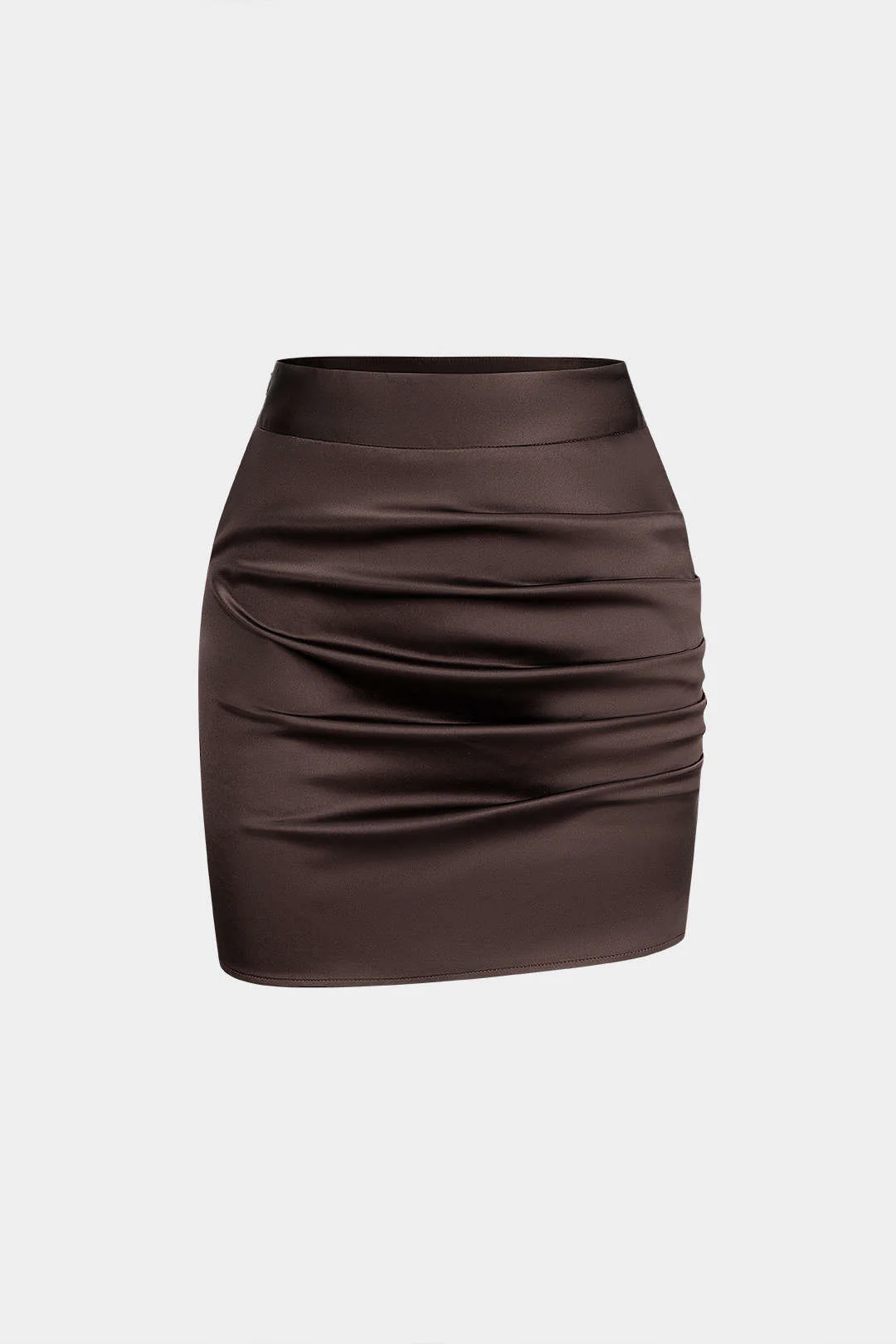 Satin Pleated Mini Skirt