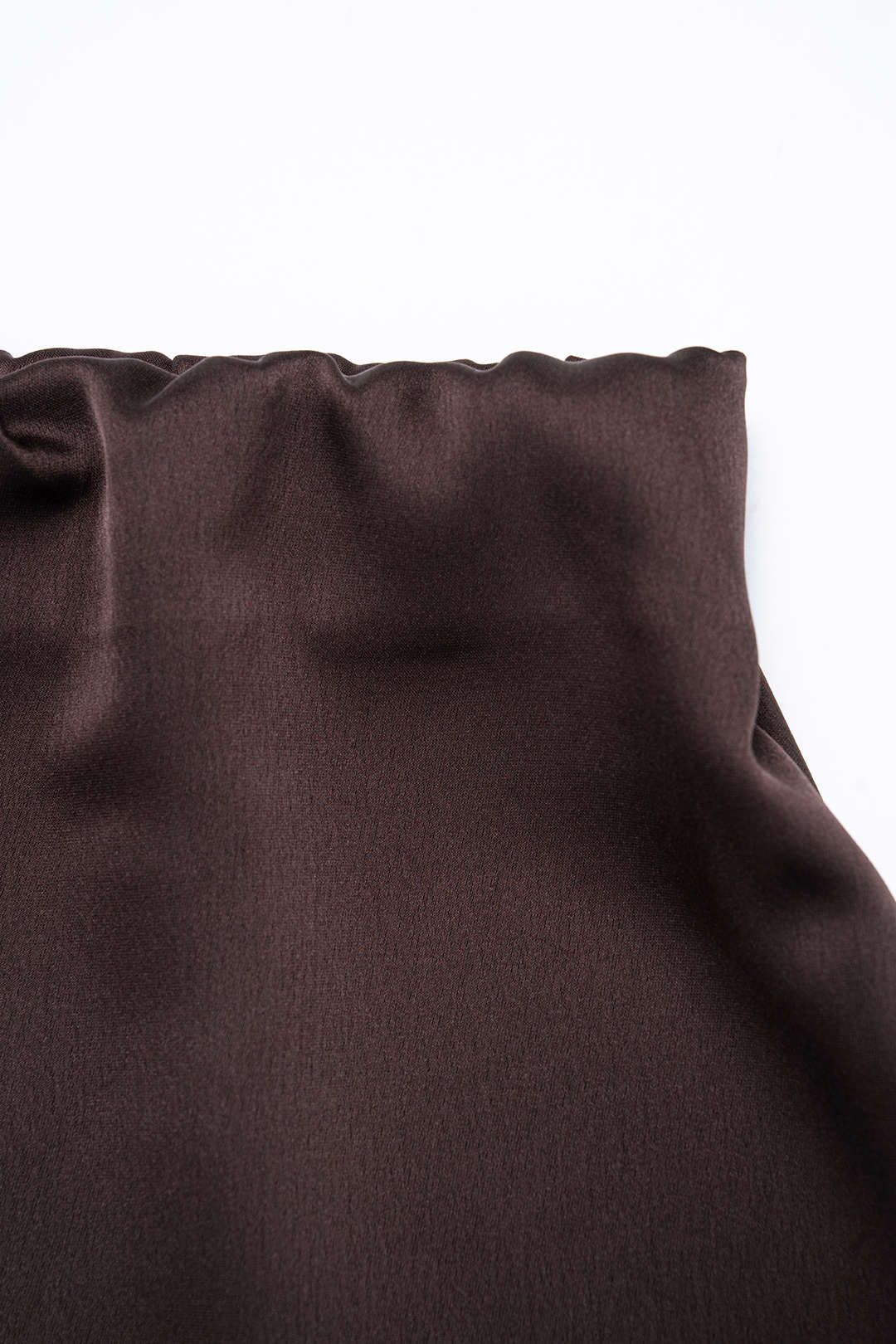 Satin Lace Trim Asymmetrical A-Line Skirt - Image 3