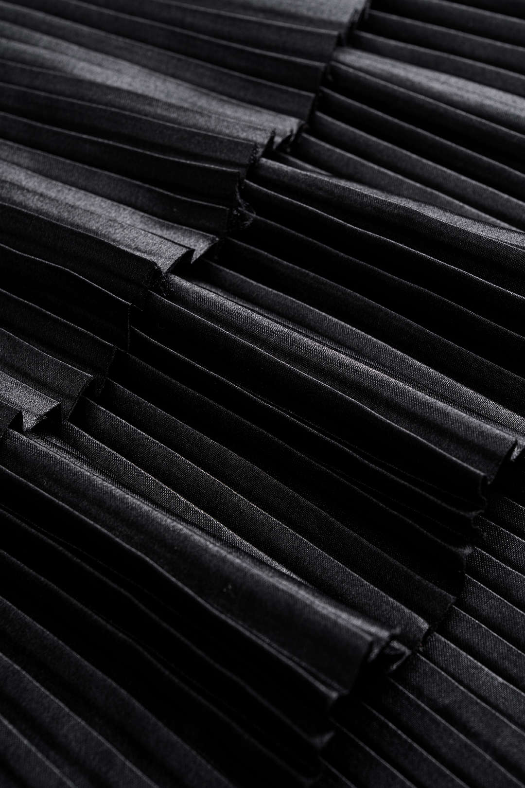 Satin Finish Pleated Layered Skirt - Image 3