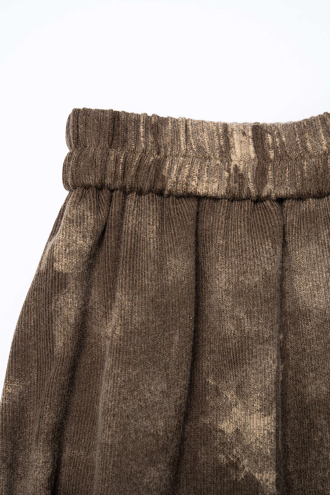 Abstract Contrast Print Patchwork Shirred Waistband Skirt - Image 3