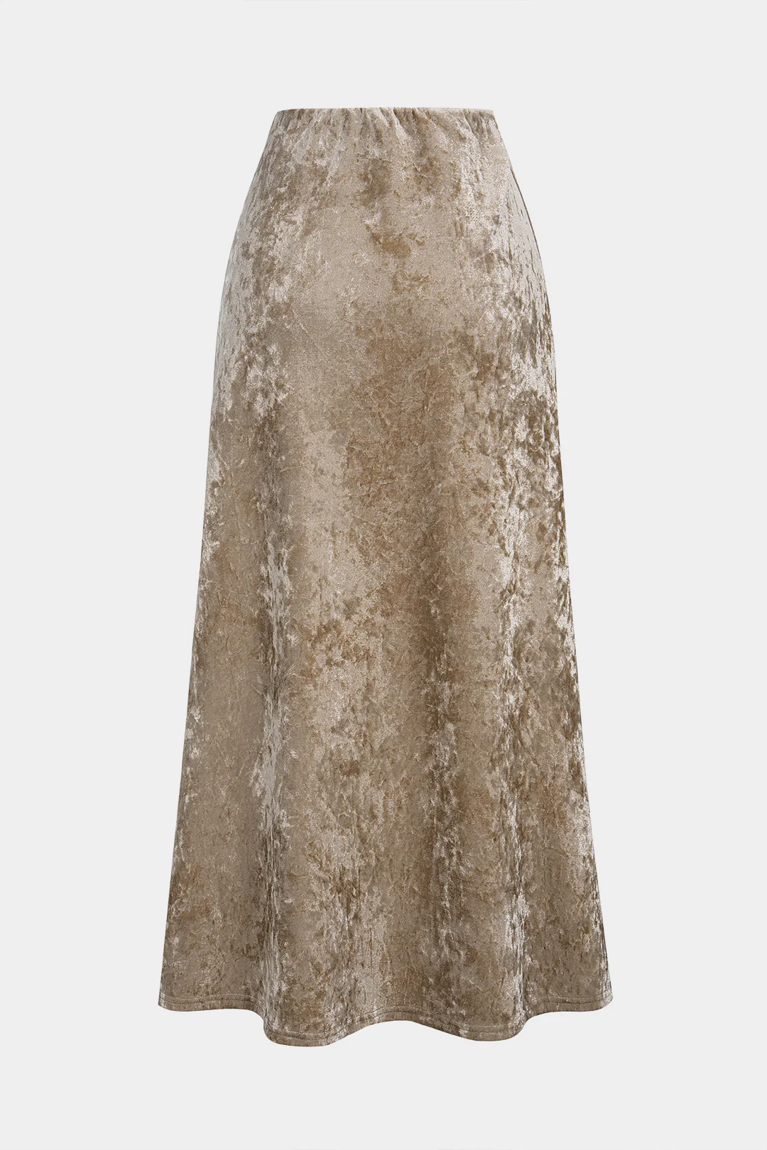 Velvet High Waist A-Line Skirt - Image 2