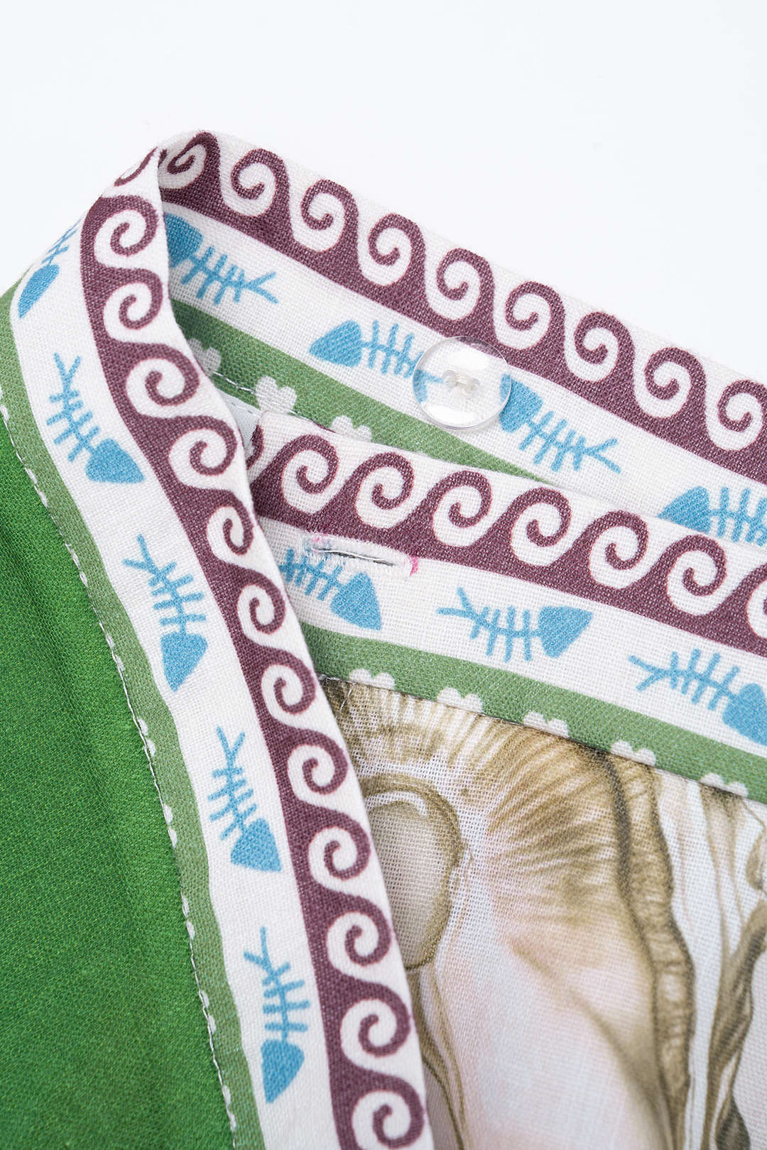 Contrast Artistic Print Wrap Asymmetrical Skirt - Image 3
