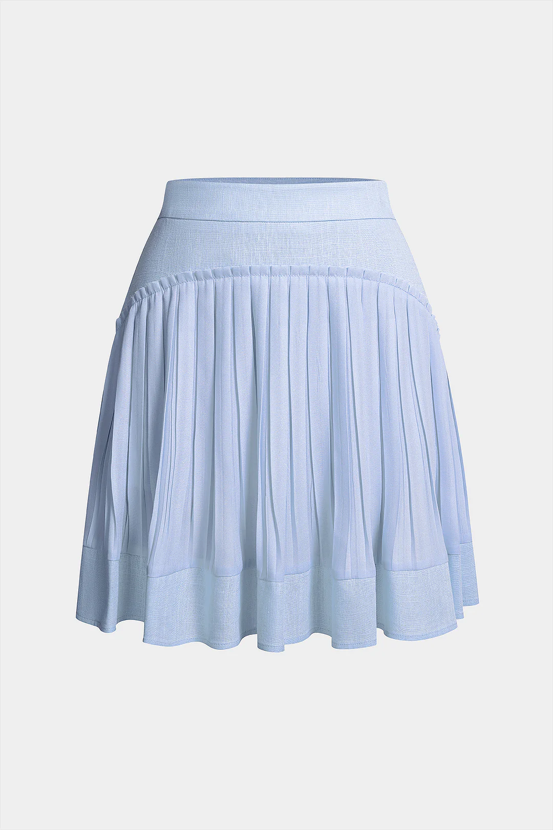 Solid Pleated Skirt