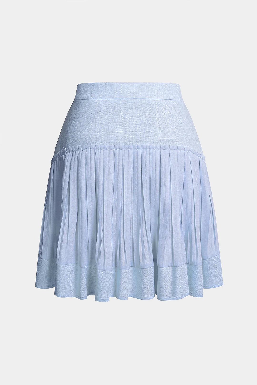 Solid Pleated Skirt - Image 2