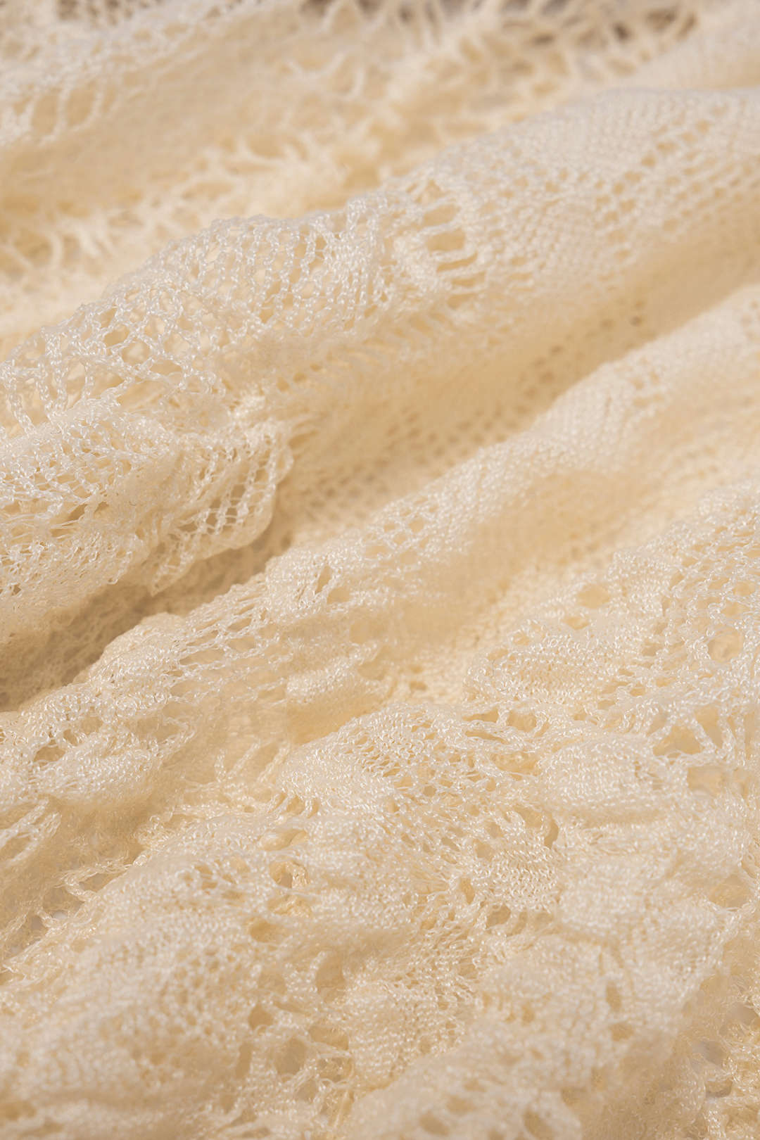 Lace Patchwork Asymmetrical Ruched High Waist Skirt - Image 3