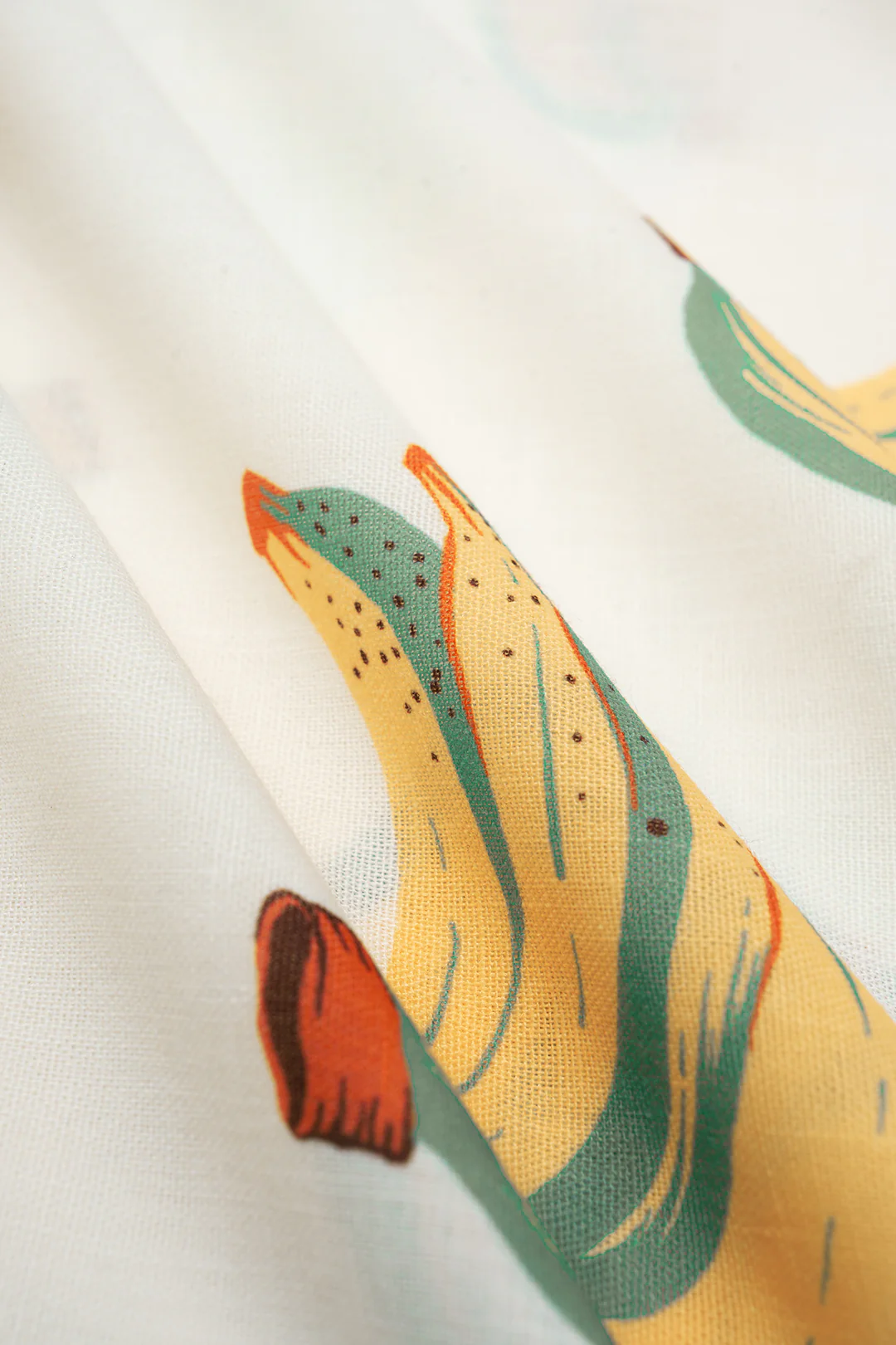 Tropical Fruit Print Wrap Tie-Up Ruched Skirt - Image 3