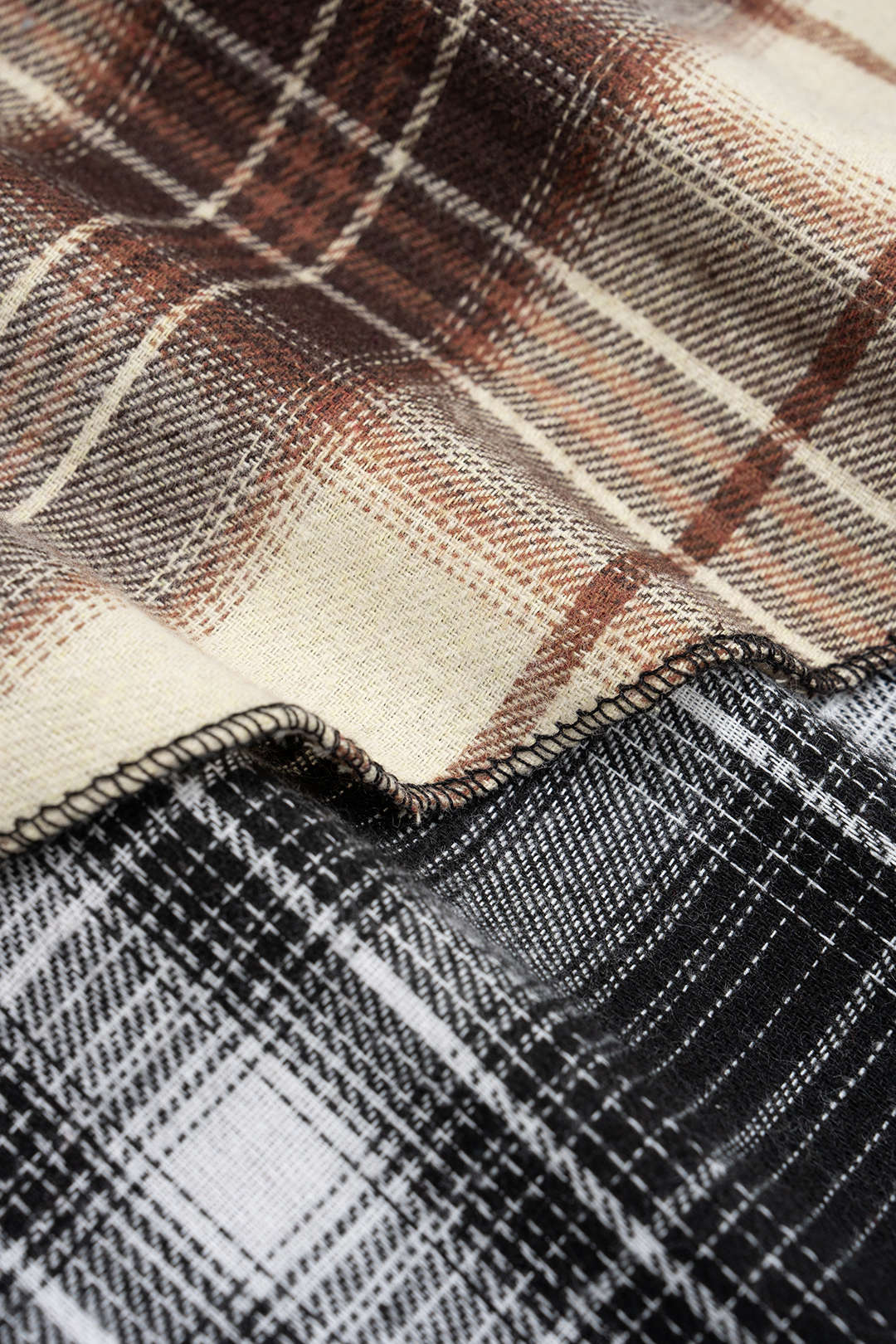 Contrast Plaid Print Asymmetrical Layer Skirt - Image 4
