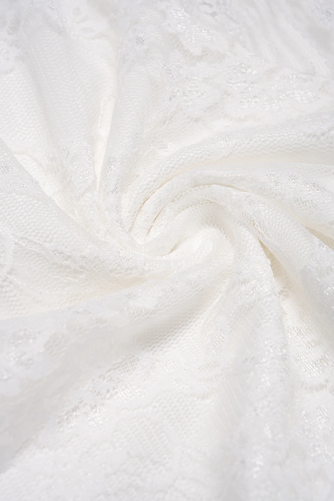 Solid Lace Patchwork Asymmetrical Skirt - Image 4