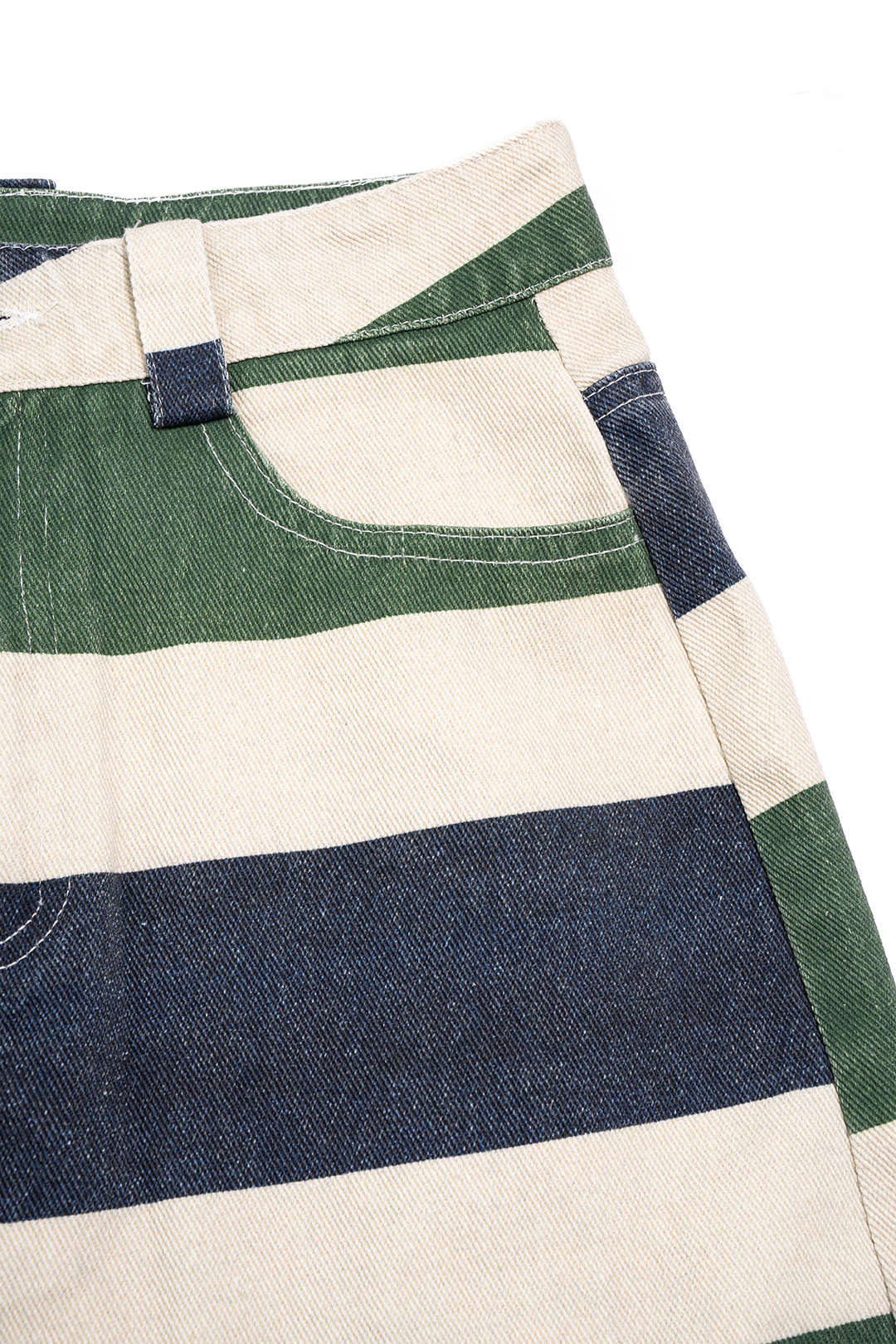 Striped Pocket High Waist Skirt - Image 3