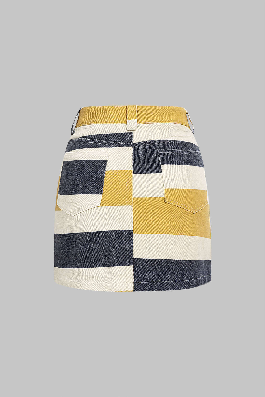 Striped Pocket High Waist Skirt - Image 6