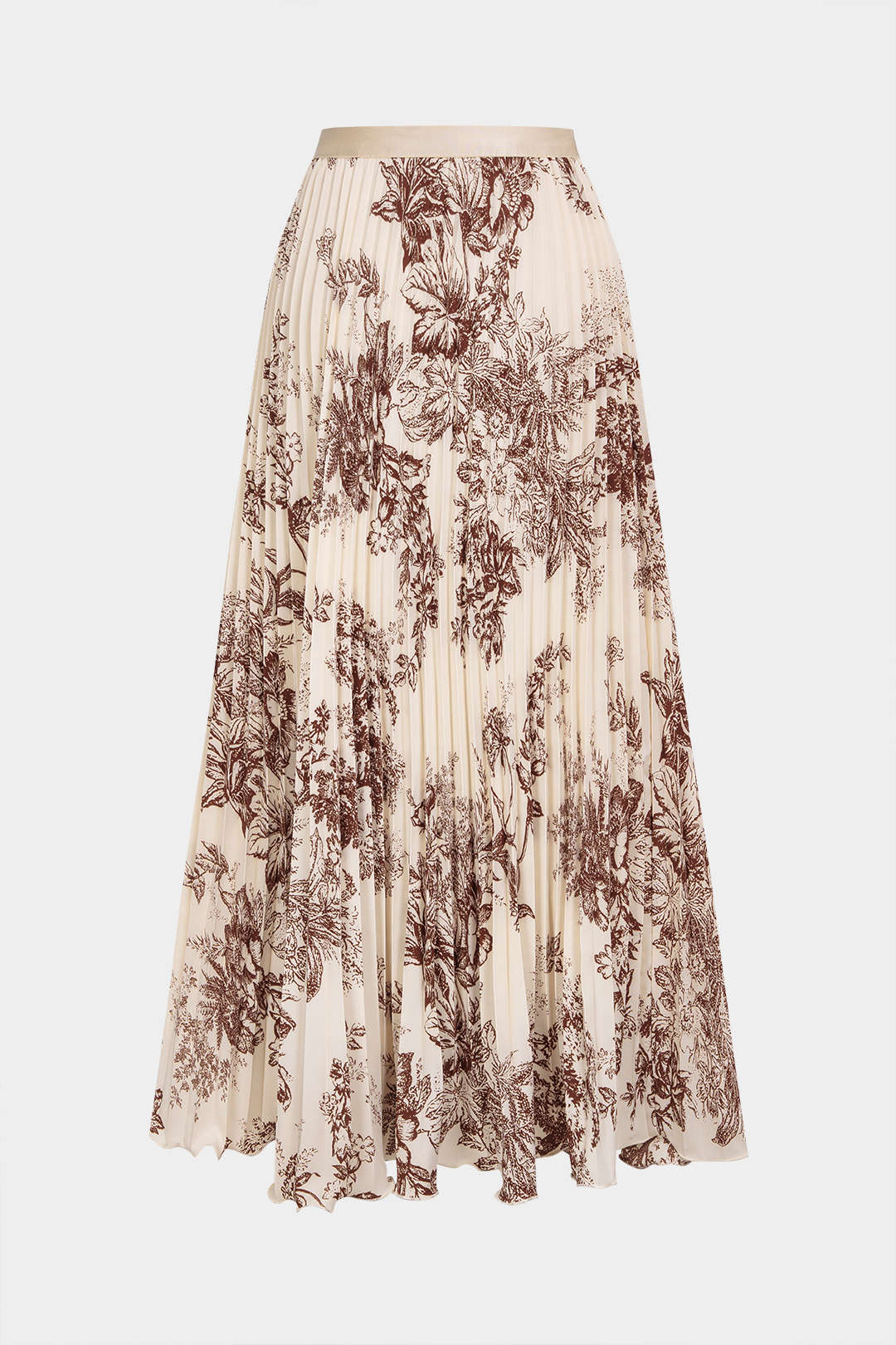 Floral Print Pleated High Waist Skirt - Image 2