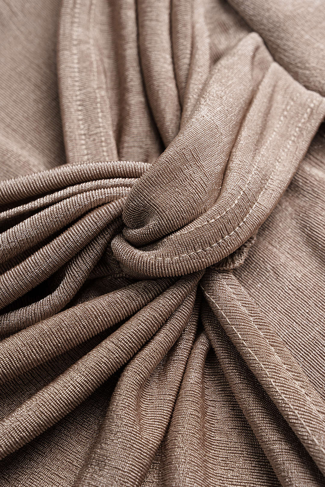 Asymmetrical Twist Knot Split High Waist Skirt - Image 3
