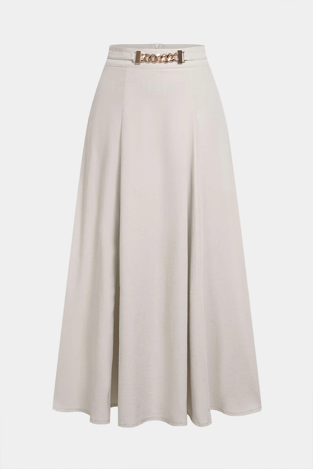 Metallic Decor Zipper High Waist Skirt - Image 2