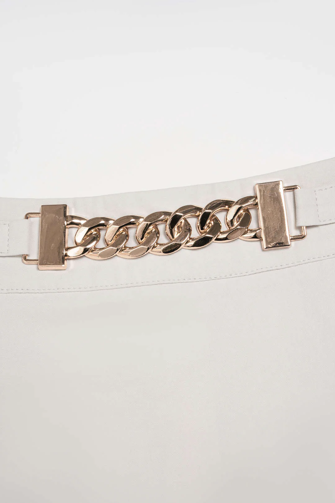Metallic Decor Zipper High Waist Skirt - Image 4