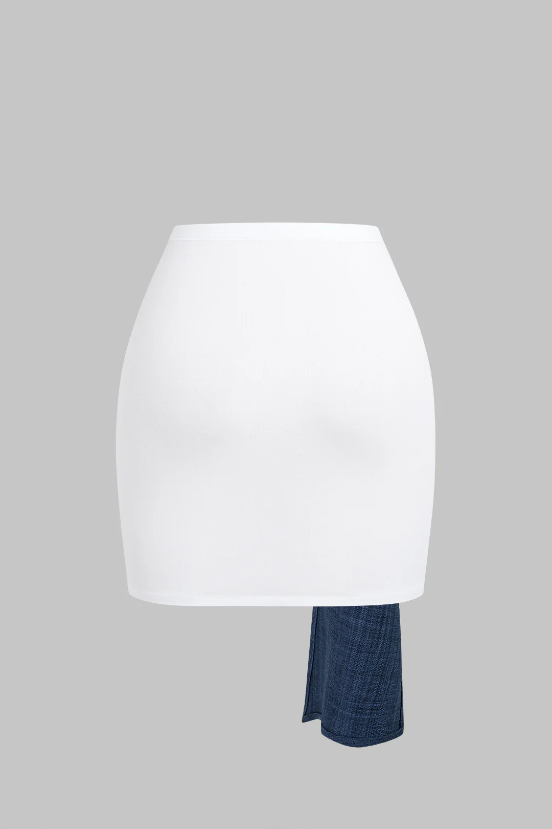 Contrast Ruched Knotted Mini Skirt - Image 2