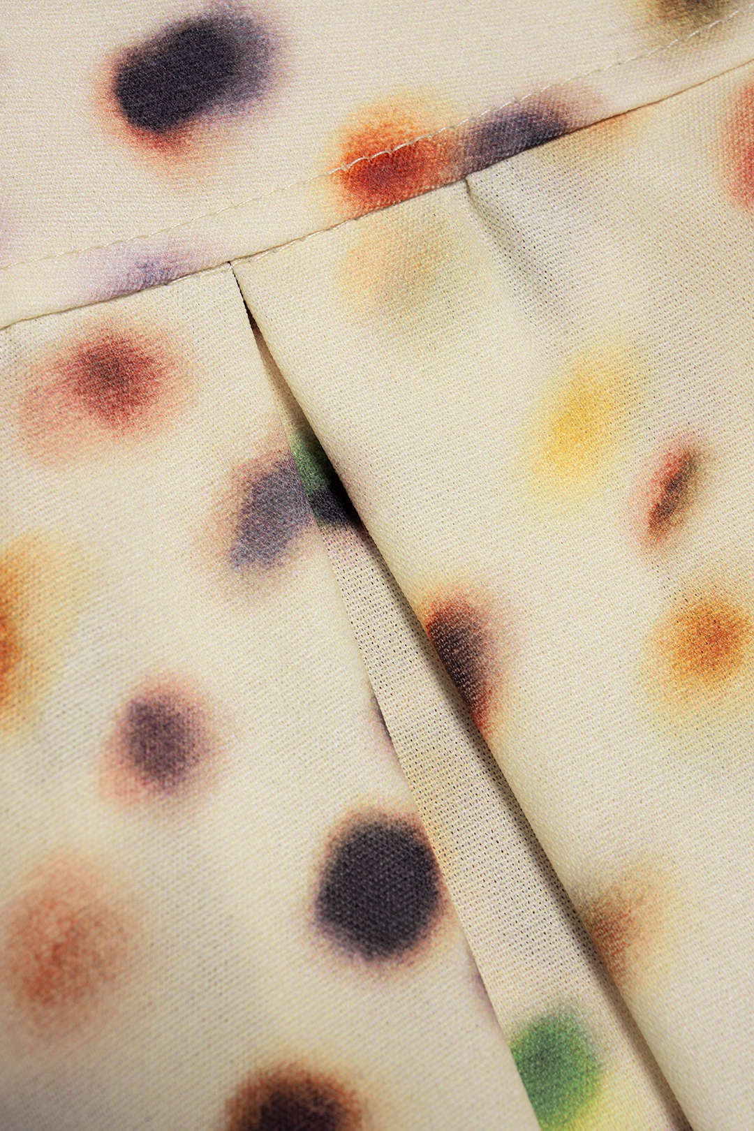 Polka Dots Print Ruched Double Layered Skirt - Image 4