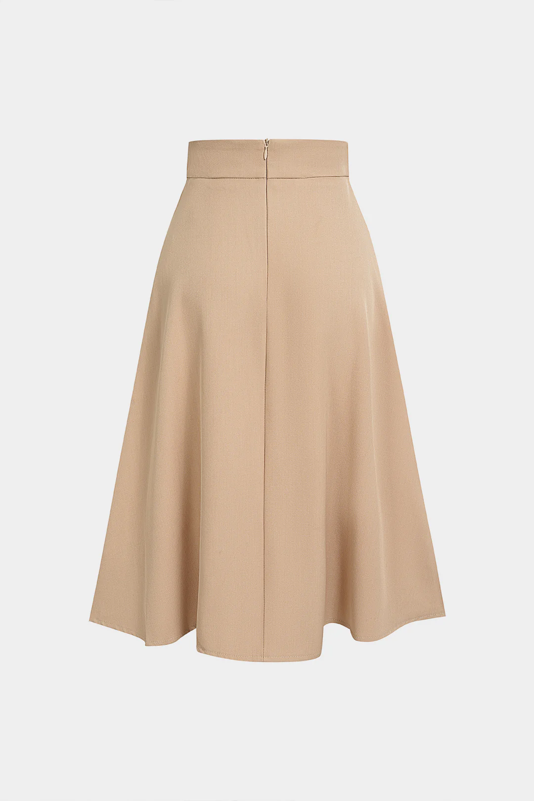 Pleated Zipper High Waist Skirt - Image 2