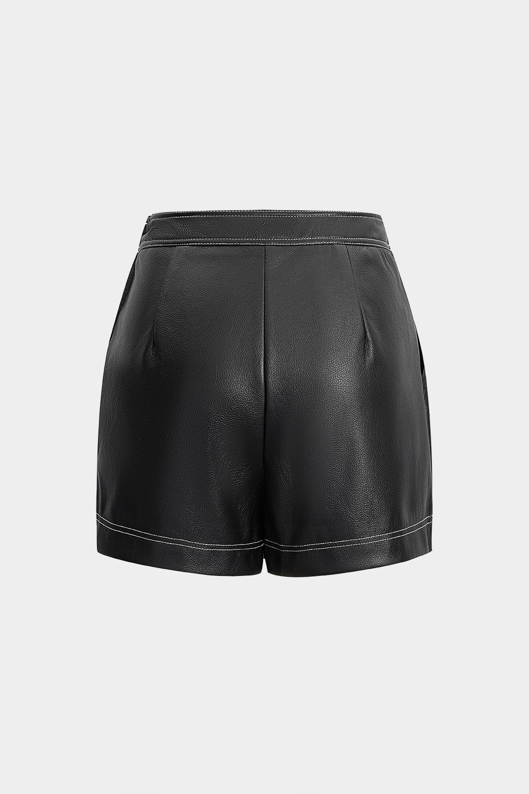 Faux Leather High Waist Skort - Image 2