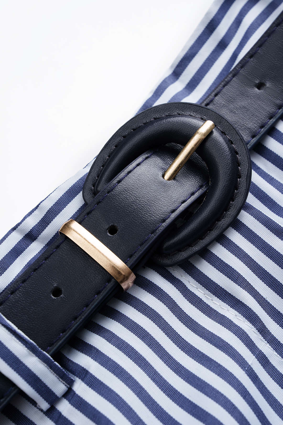 Stripes Print Belted Skort - Image 3