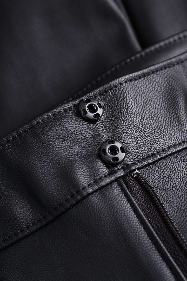 Faux Leather Straight Leg Pants - Image 4