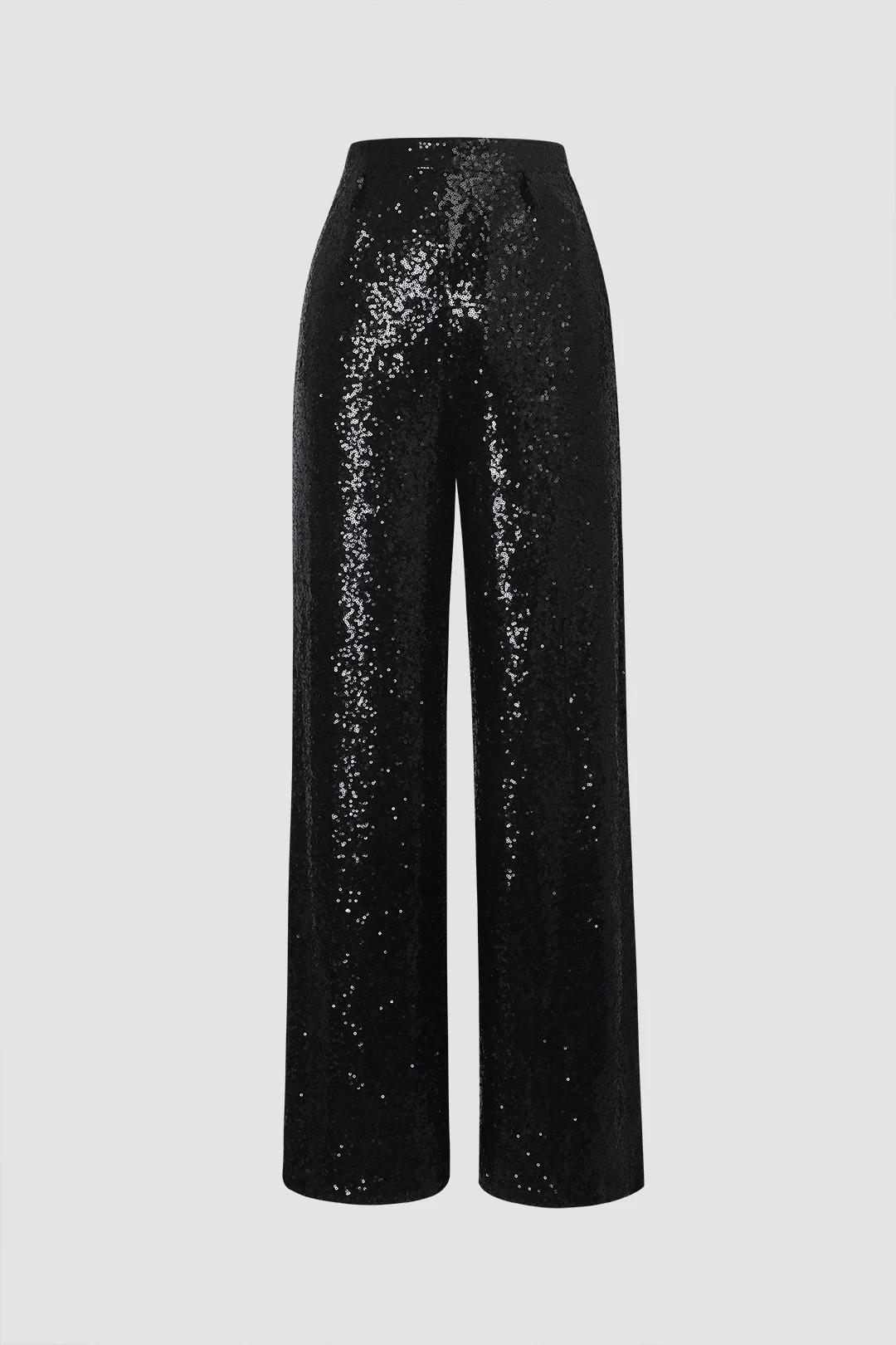 Sequin High Waisted Wide Leg Trousers - Image 3