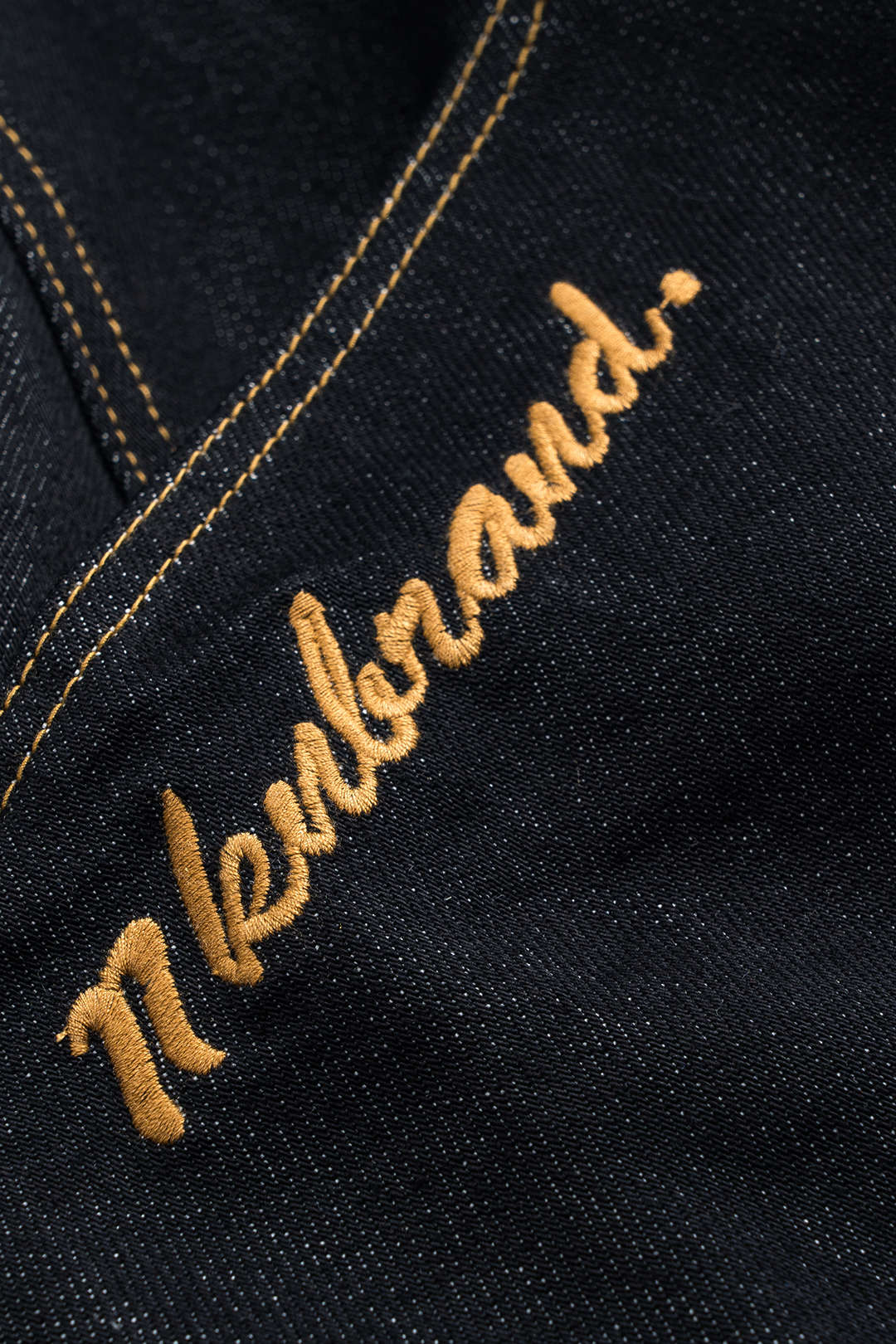 Denim Embroidery Button Pocket Stitching Shorts - Image 4