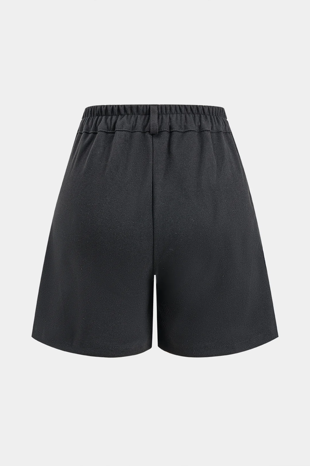 Woolen Pleated High Waist Wide Leg Shorts - Image 2