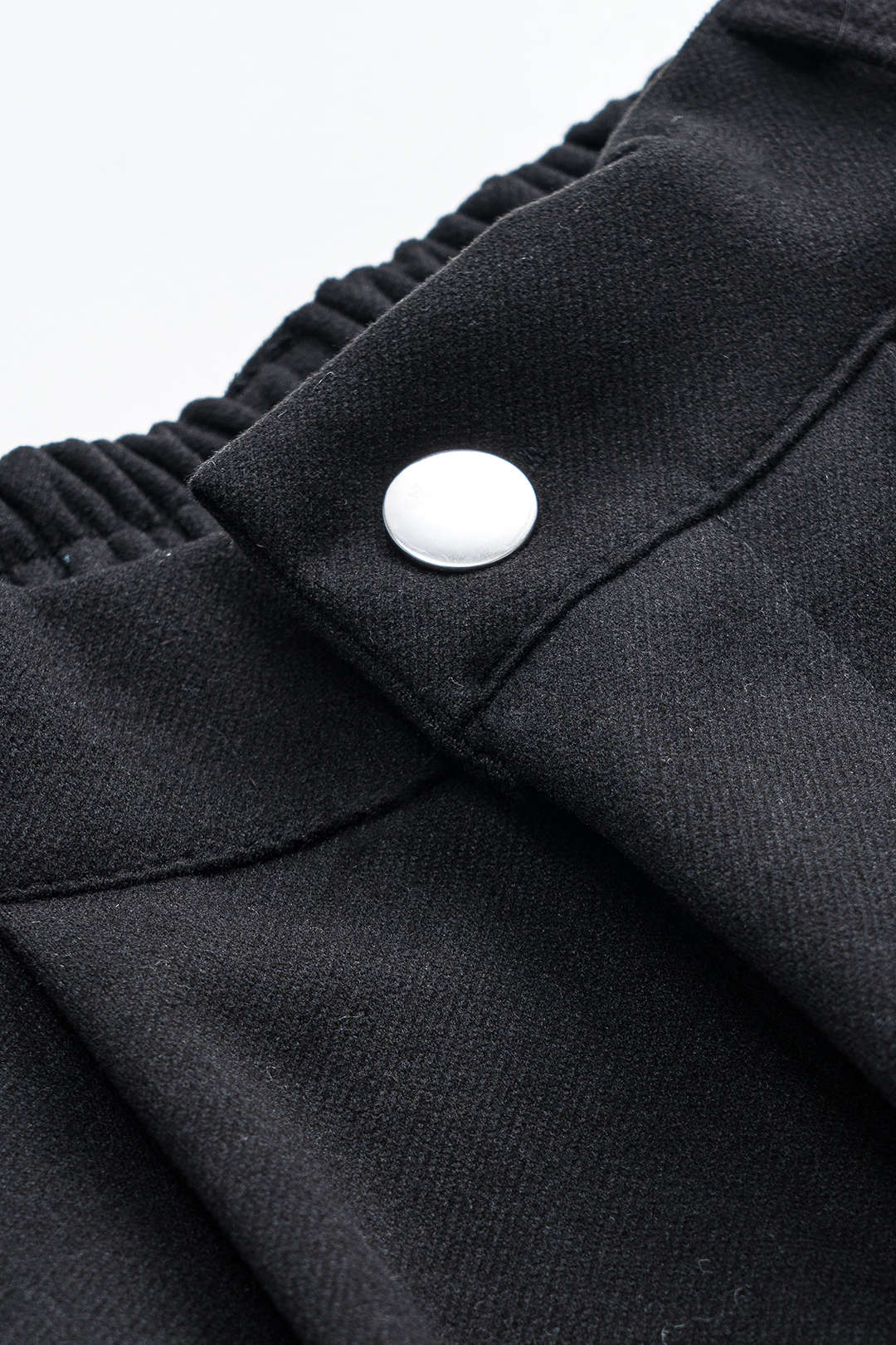 Woolen Pleated High Waist Wide Leg Shorts - Image 3