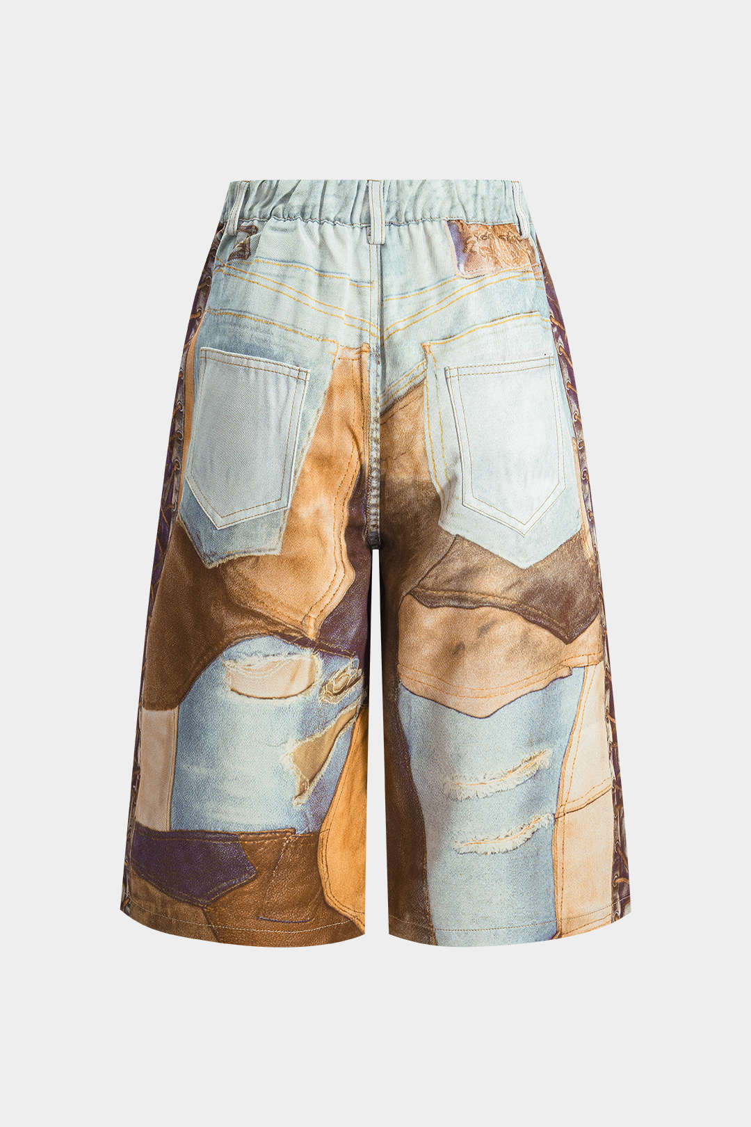 Chain Print  Wide Leg Shorts - Image 12