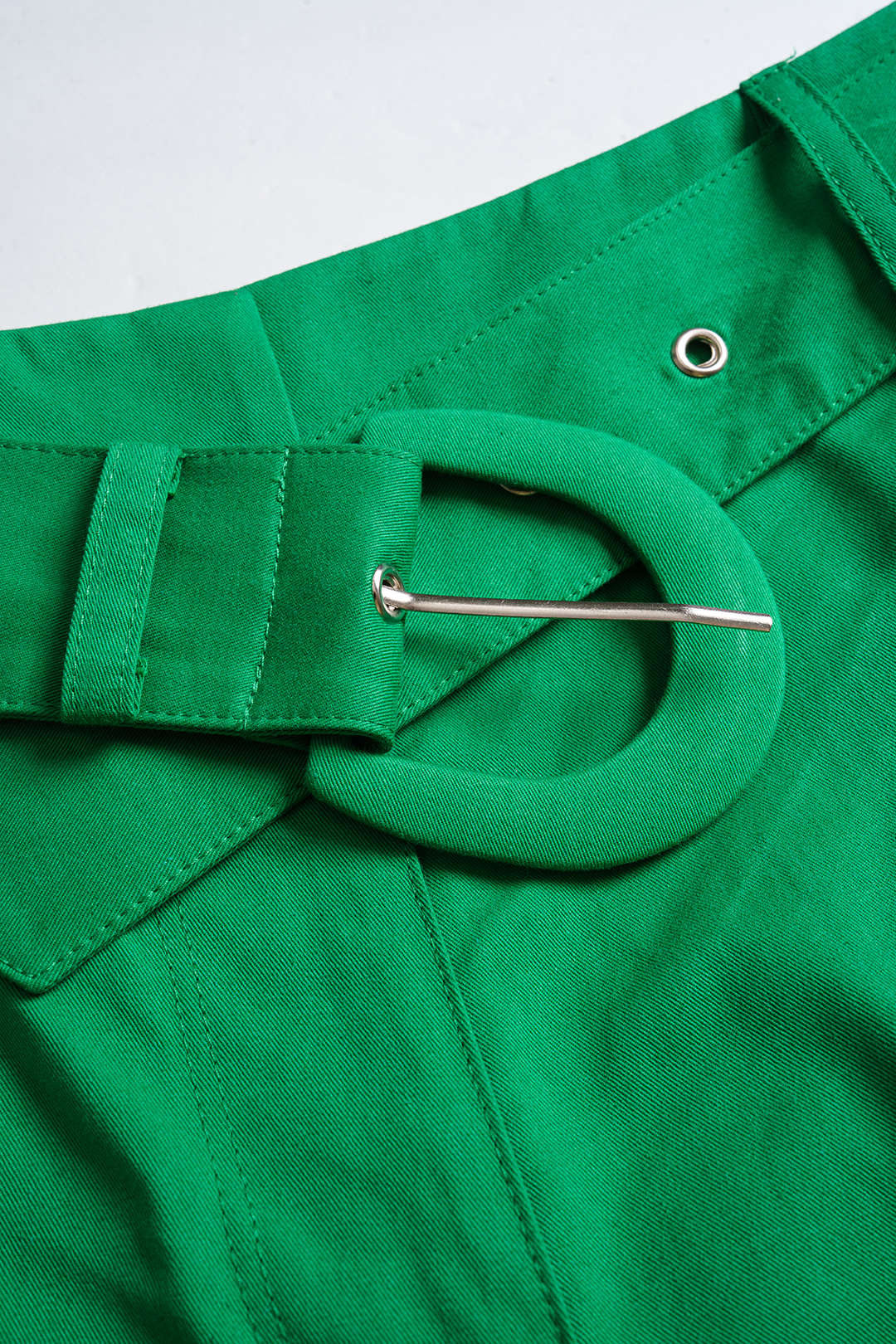 Solid Belted Shorts - Image 3