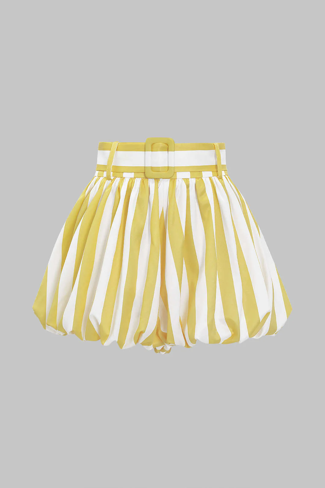 Contrast Stripe Print Ruched Shorts - Image 2
