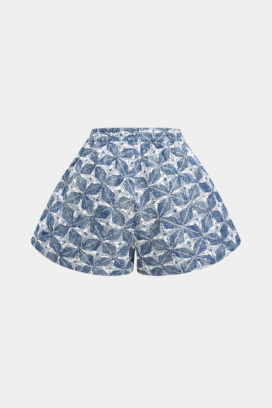 Denim Drawstring Shorts - Image 2