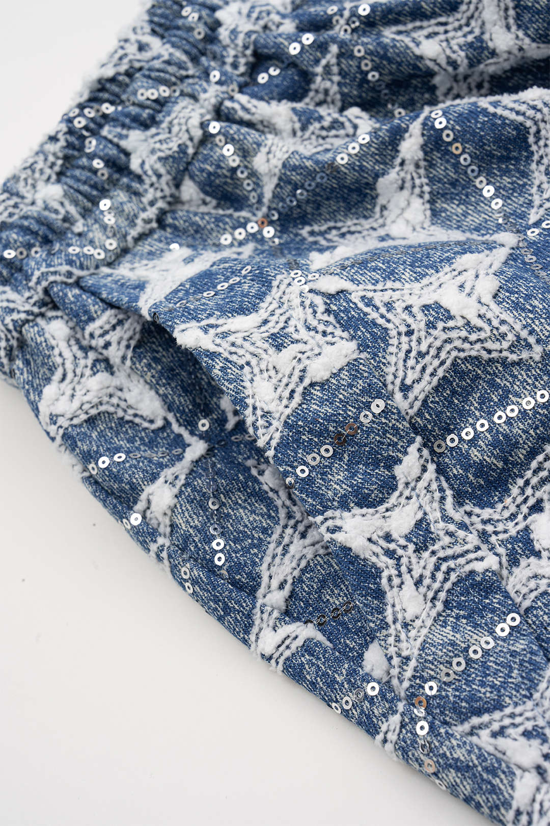 Denim Drawstring Shorts - Image 3