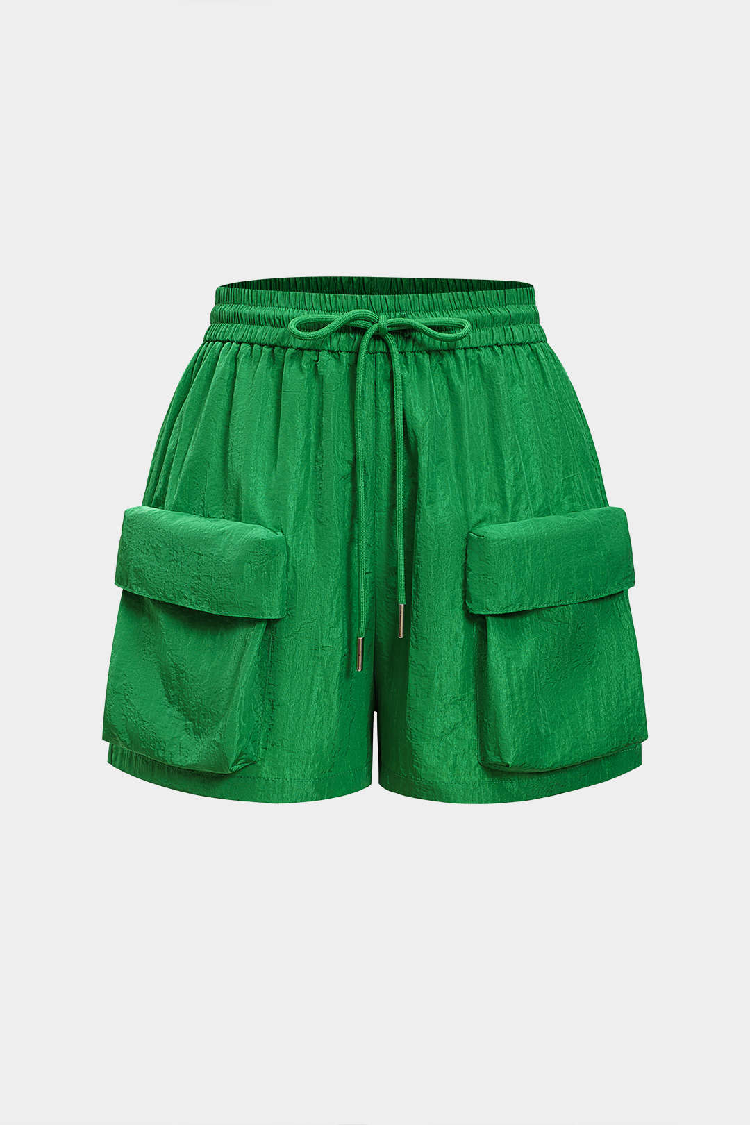 Solid Flap Pocket Shorts - Image 2