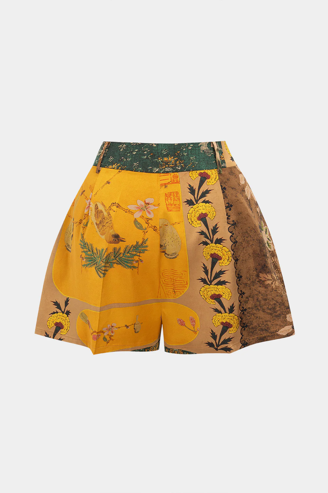 Floral Contrast Print Shorts - Image 2