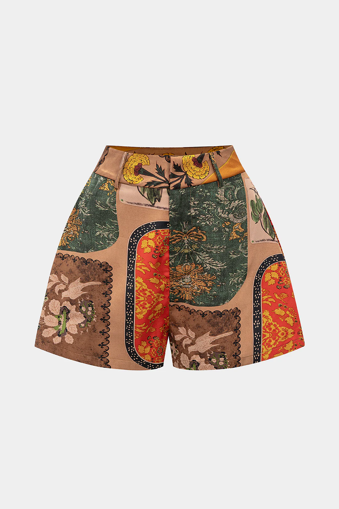 Floral Contrast Print Shorts - Image 3