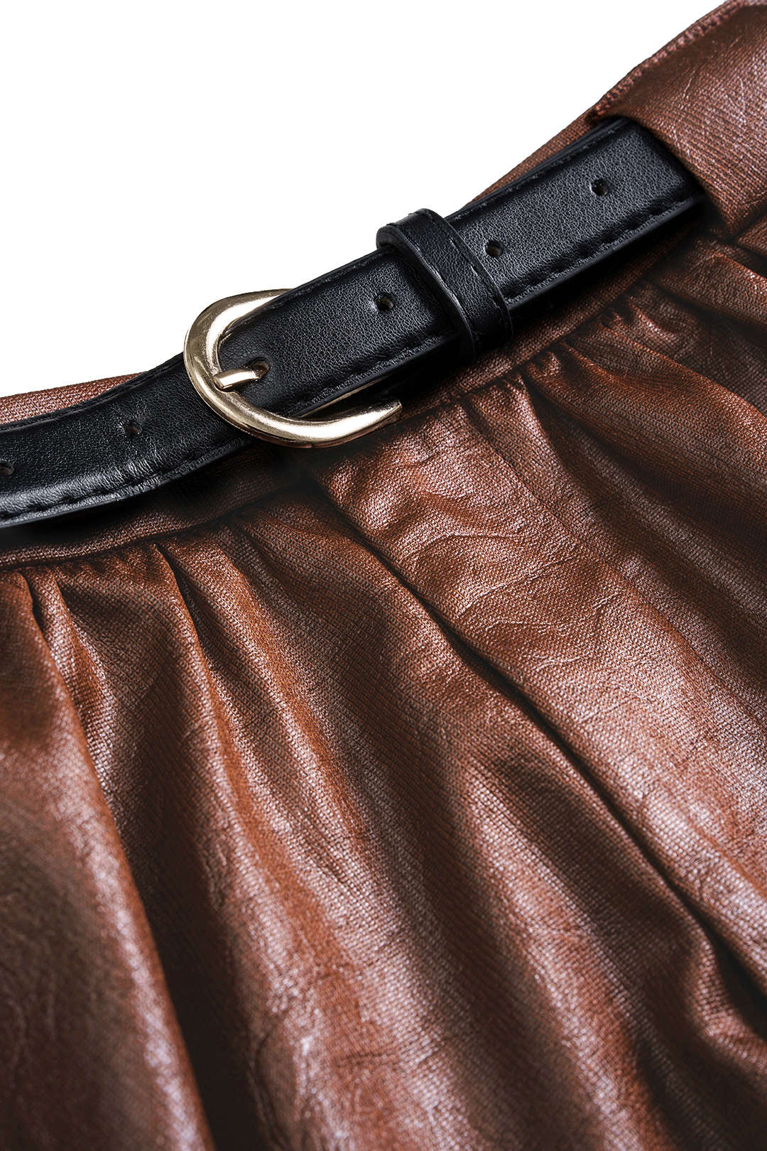 Ruched Belted Puff Shorts - Image 3