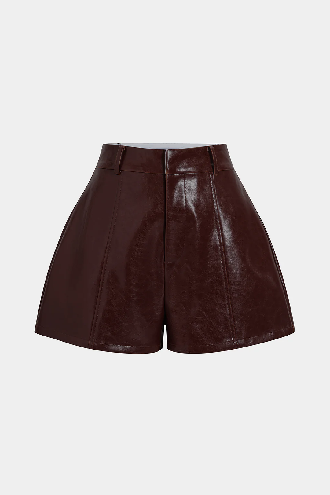 Faux Leather High Waist Shorts - Image 10