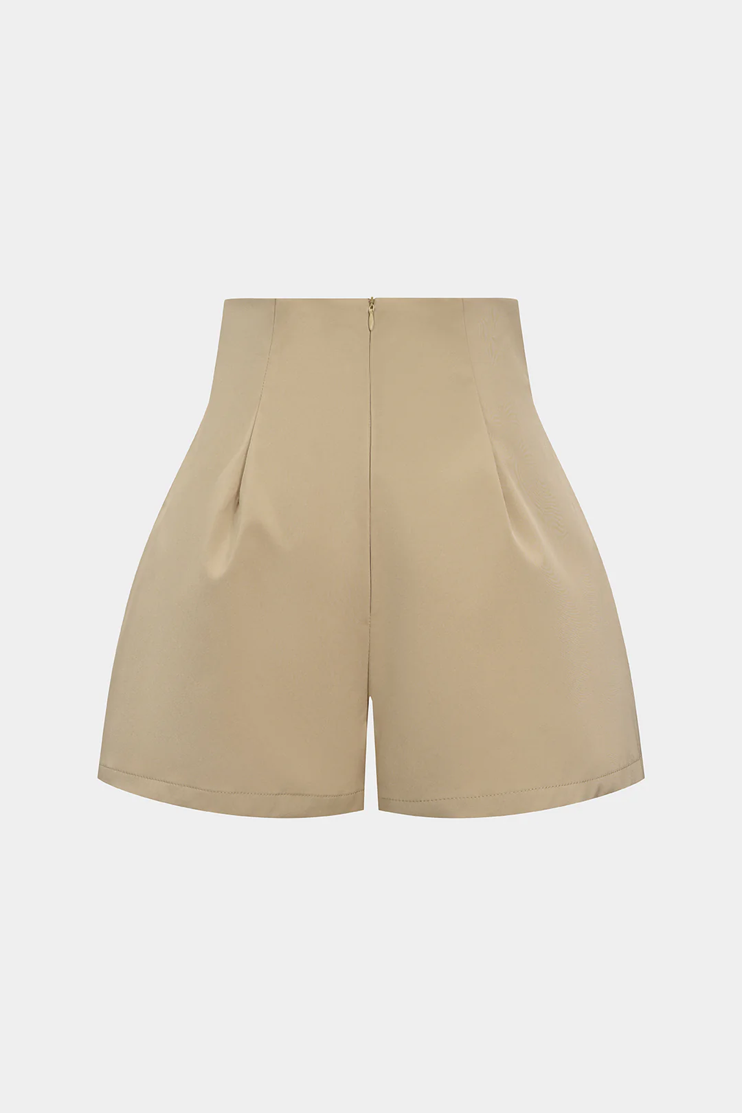 High Waist Ruched Zipper Shorts - Image 2