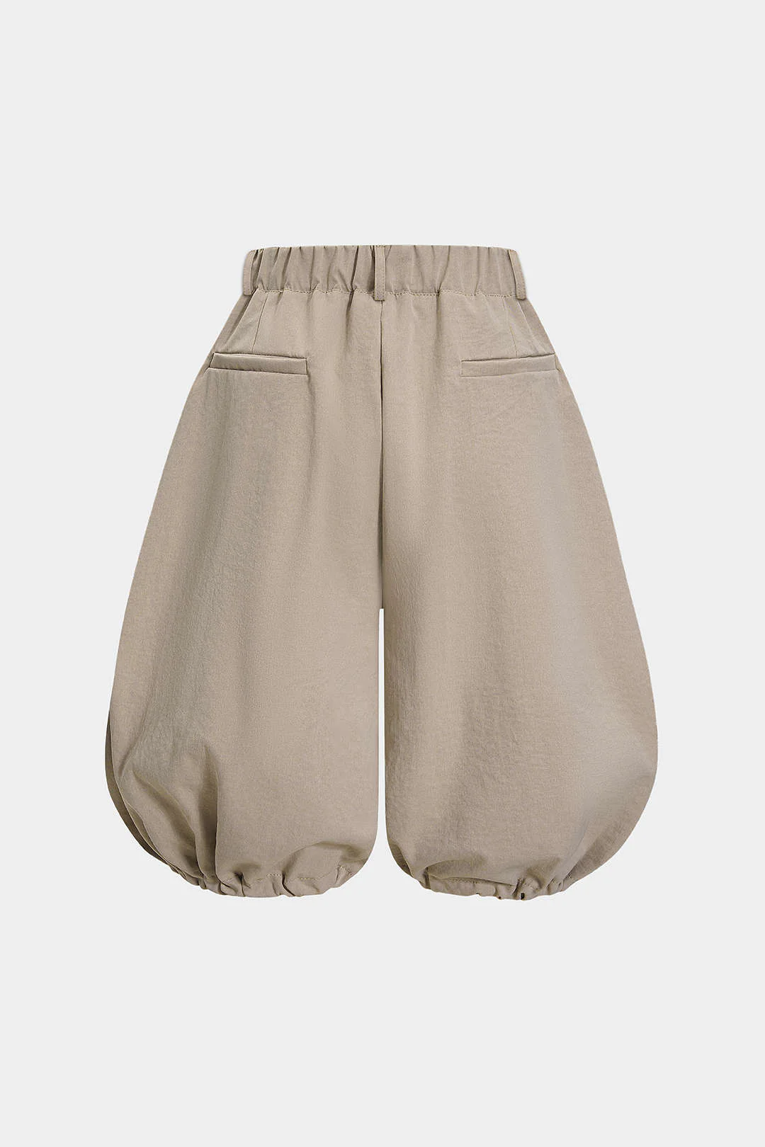Solid Ruched Lantern Shorts - Image 2