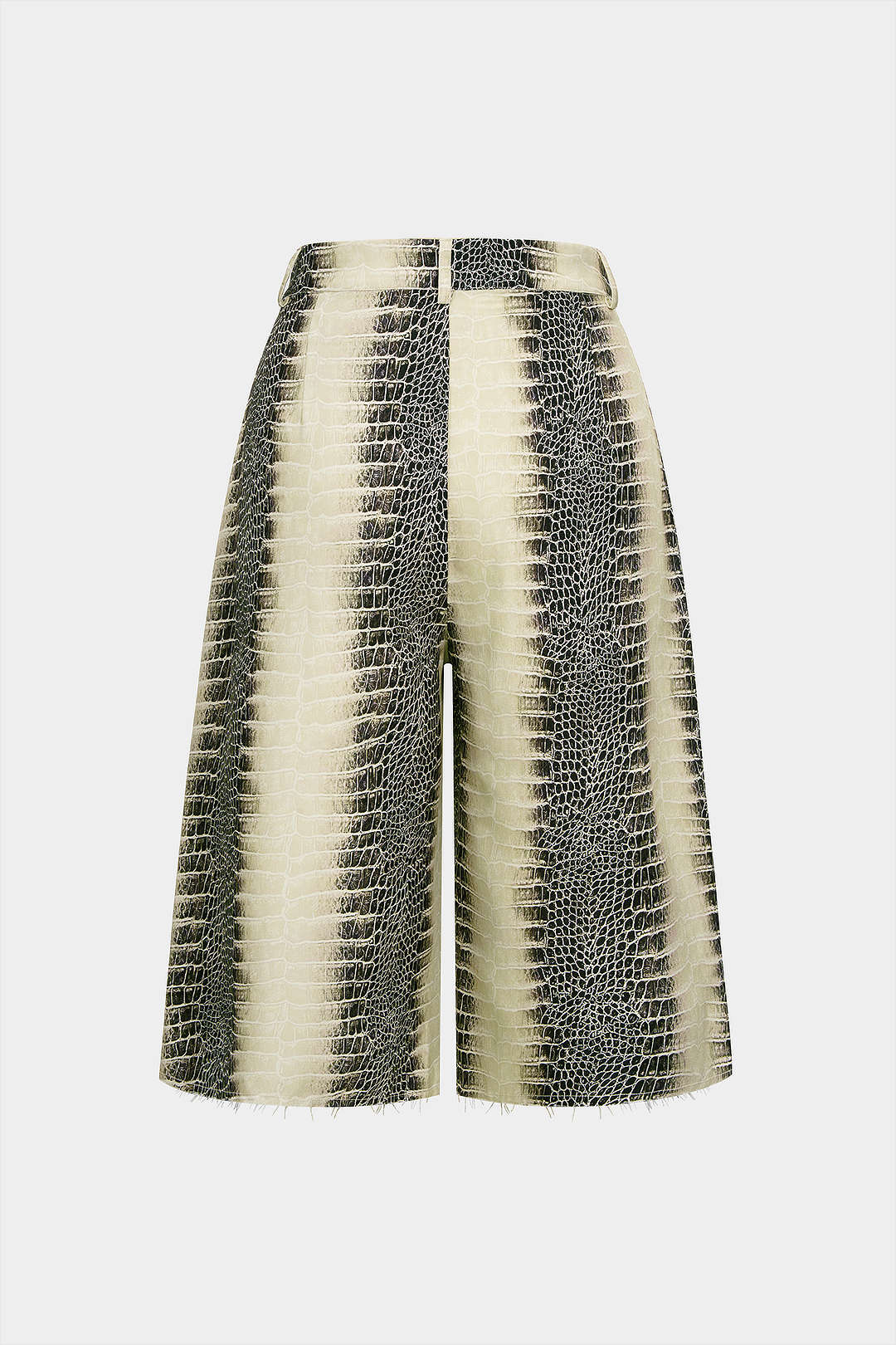 Snake Skin Print Straight Leg Shorts - Image 2