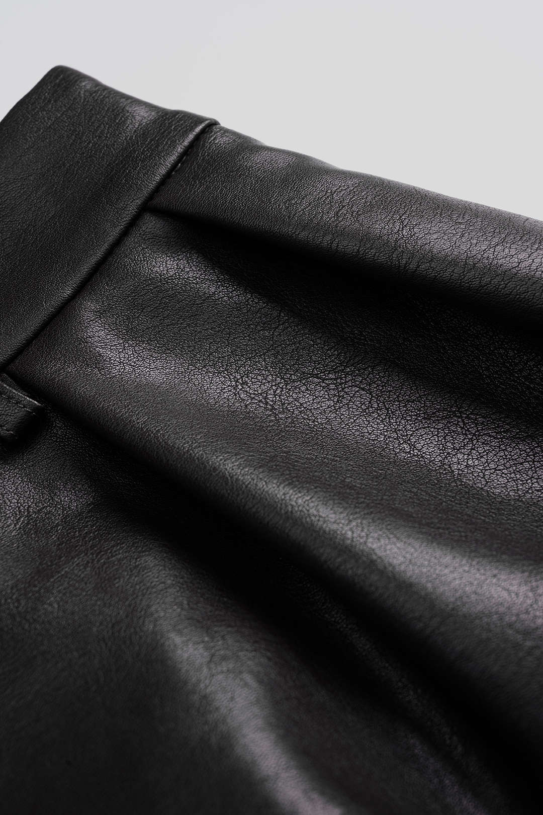 Faux Leather Pleated Shorts - Image 5