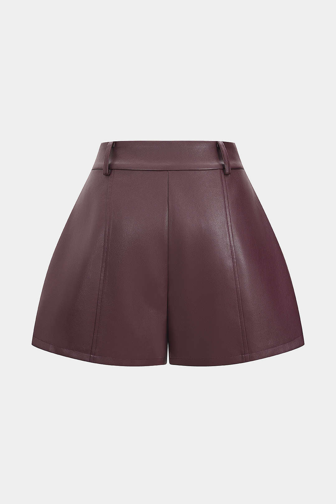 Faux Leather High Waist Wide Leg Shorts - Image 2