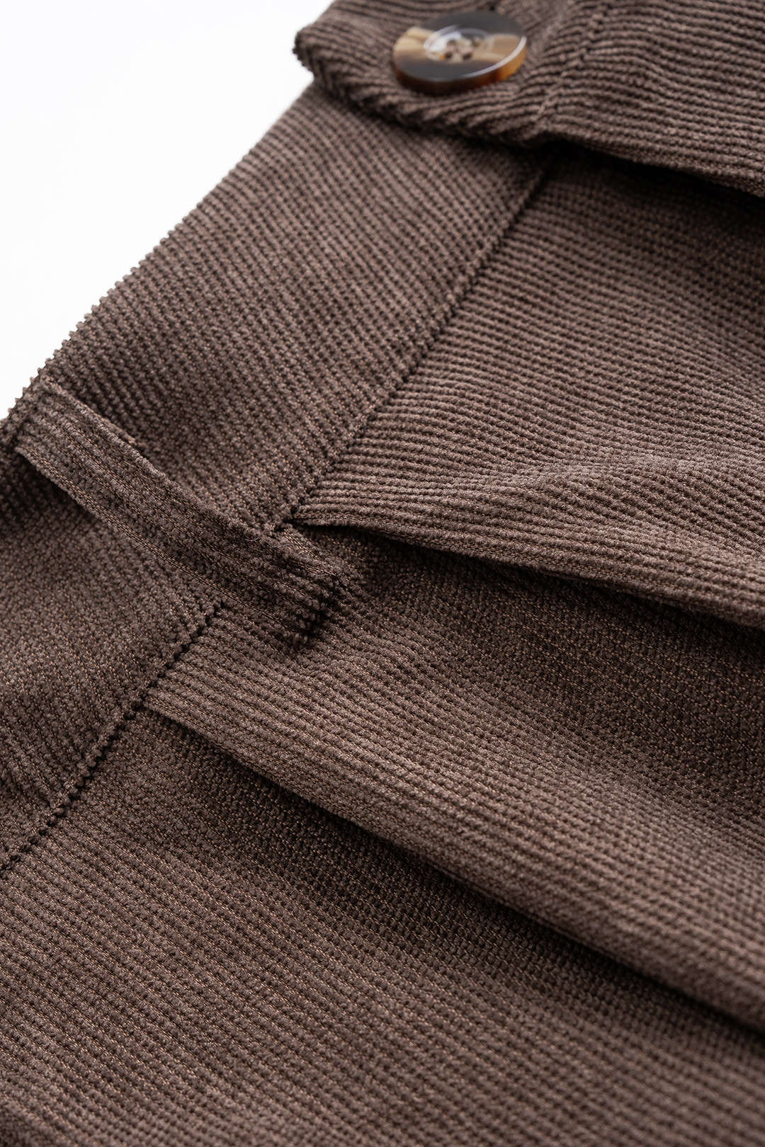 Corduroy Pleated Wide Leg Shorts - Image 3