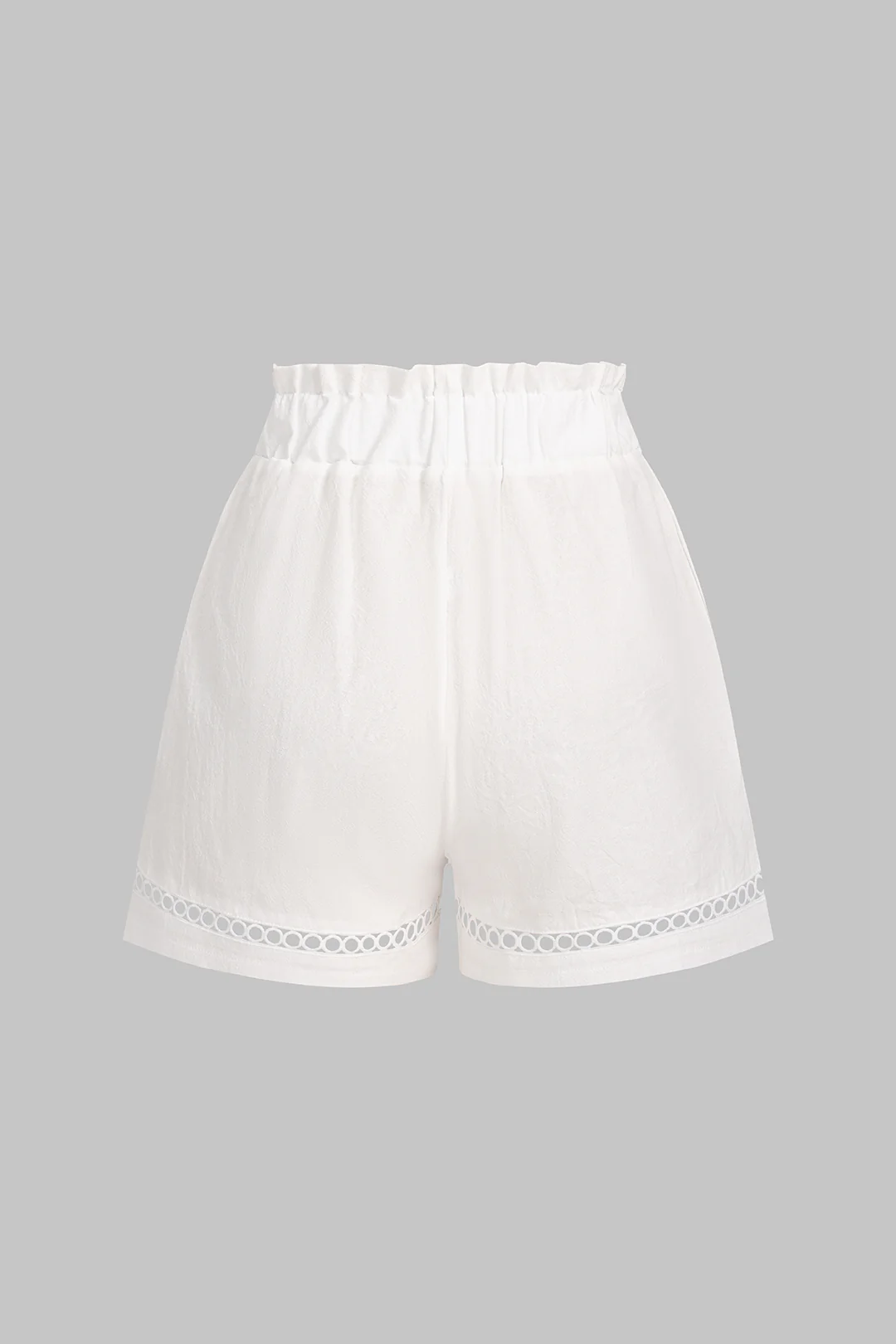 Hollow Out Drawstring Ruched Pocket Shorts - Image 2