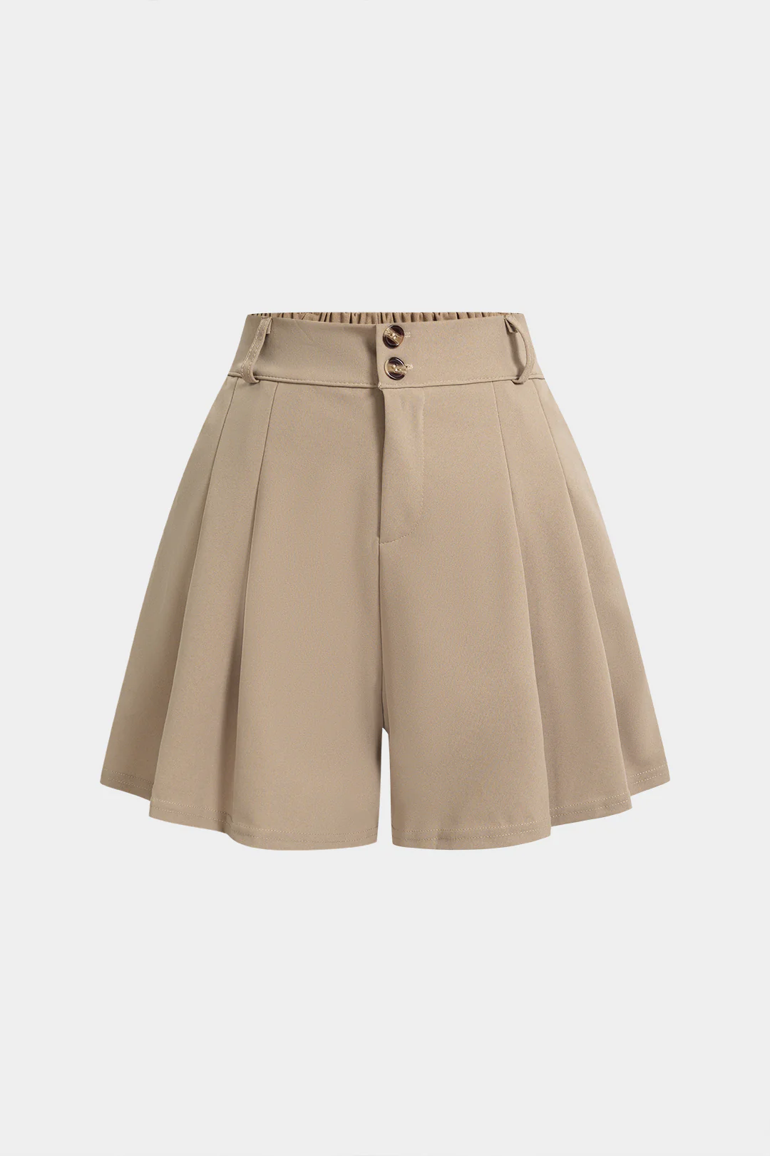 Pleated High Waist Shorts