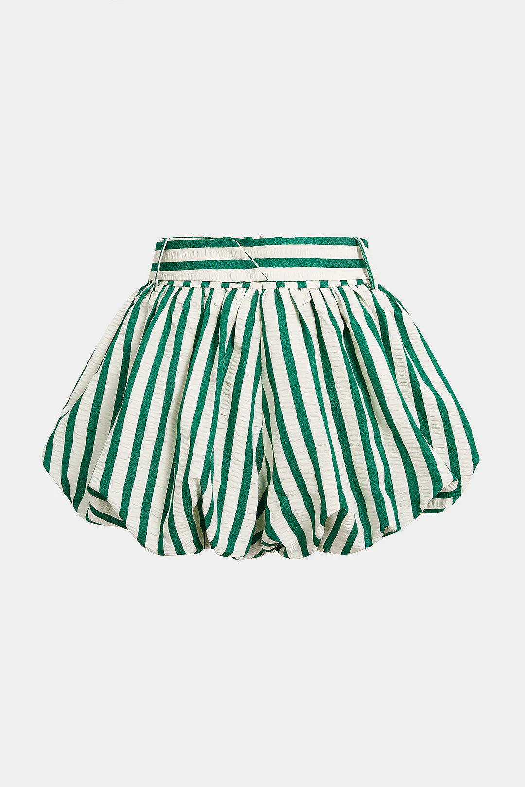 Striped Textured Ruched Shorts - Image 2