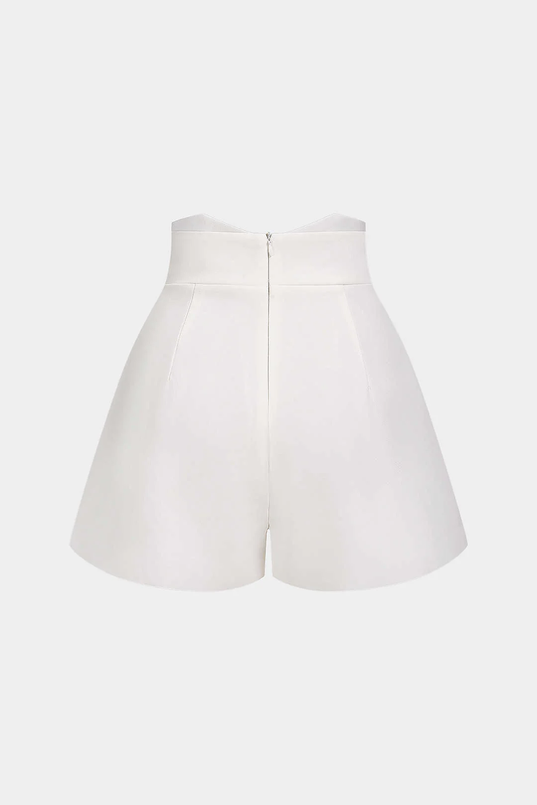 Button High Waist Wide Leg Shorts - Image 2