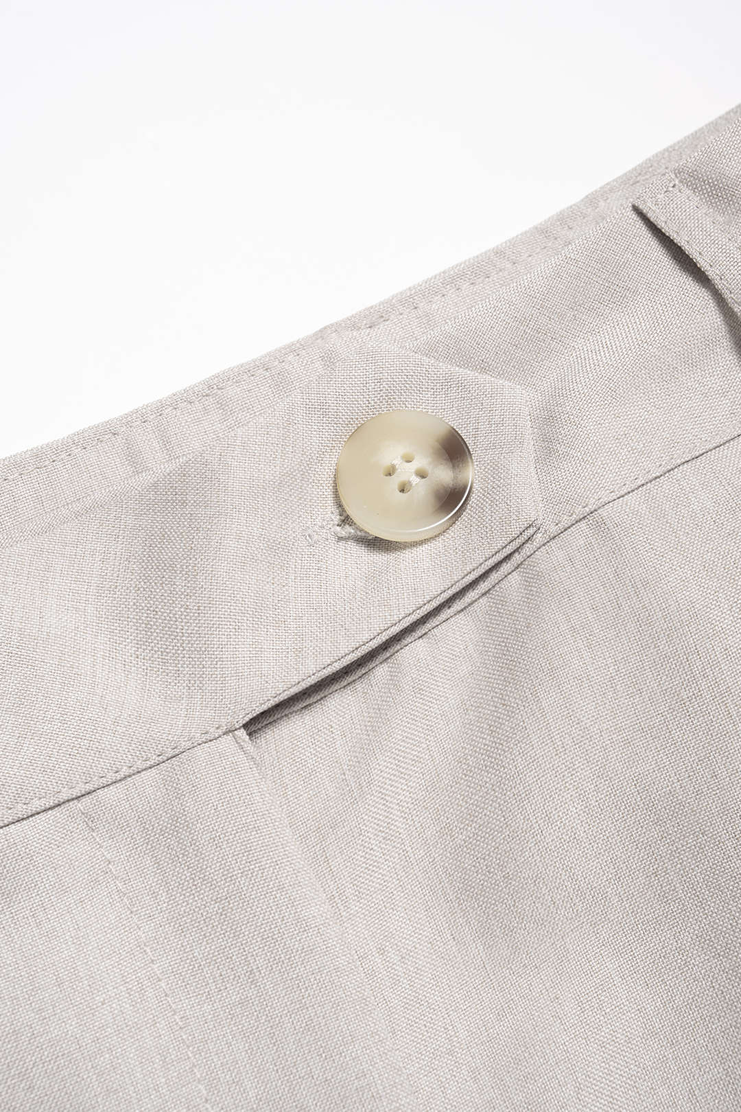 Solid Button High Waist Shorts - Image 3