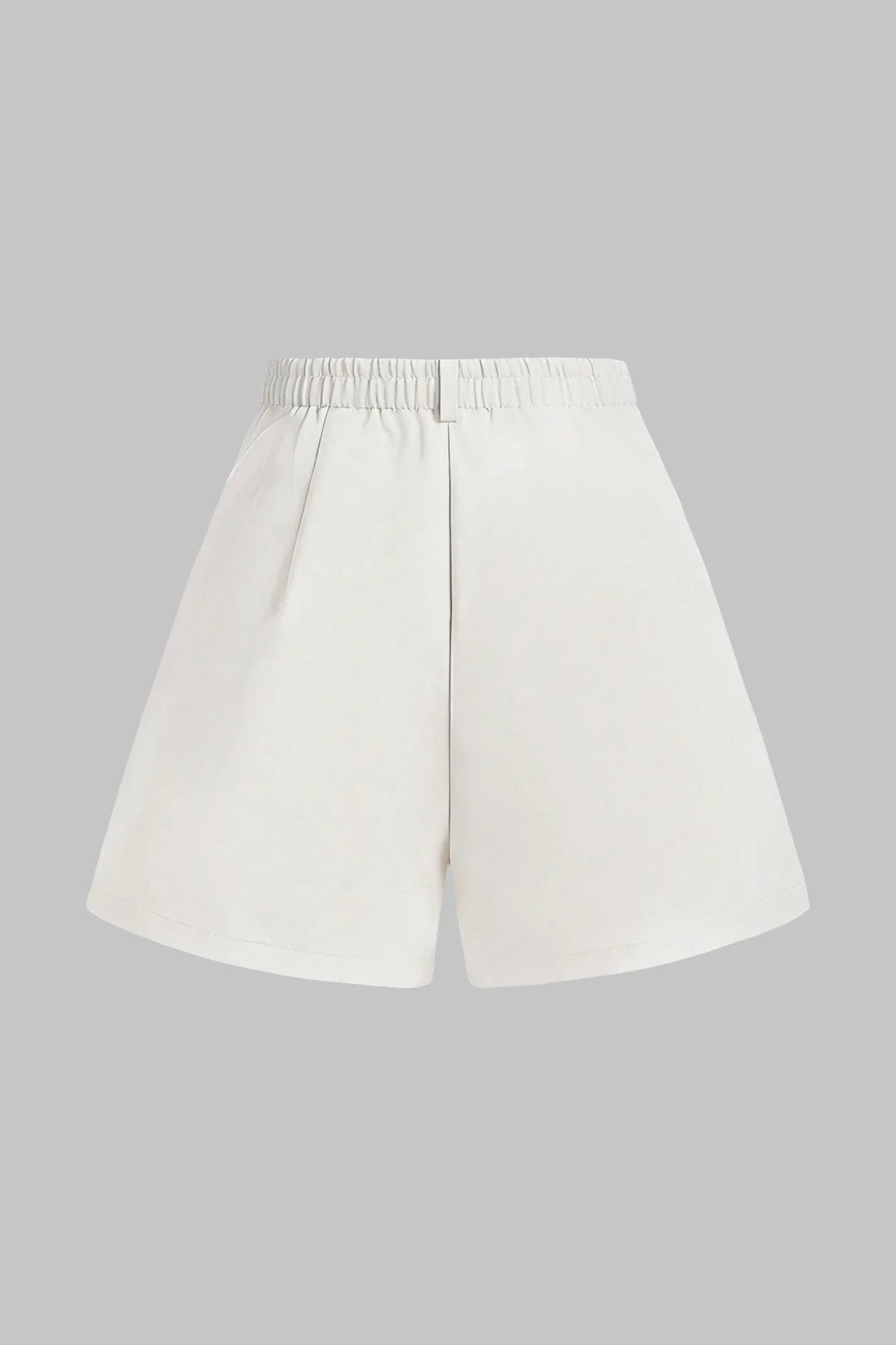 Button Shirred Wide Leg Shorts - Image 2